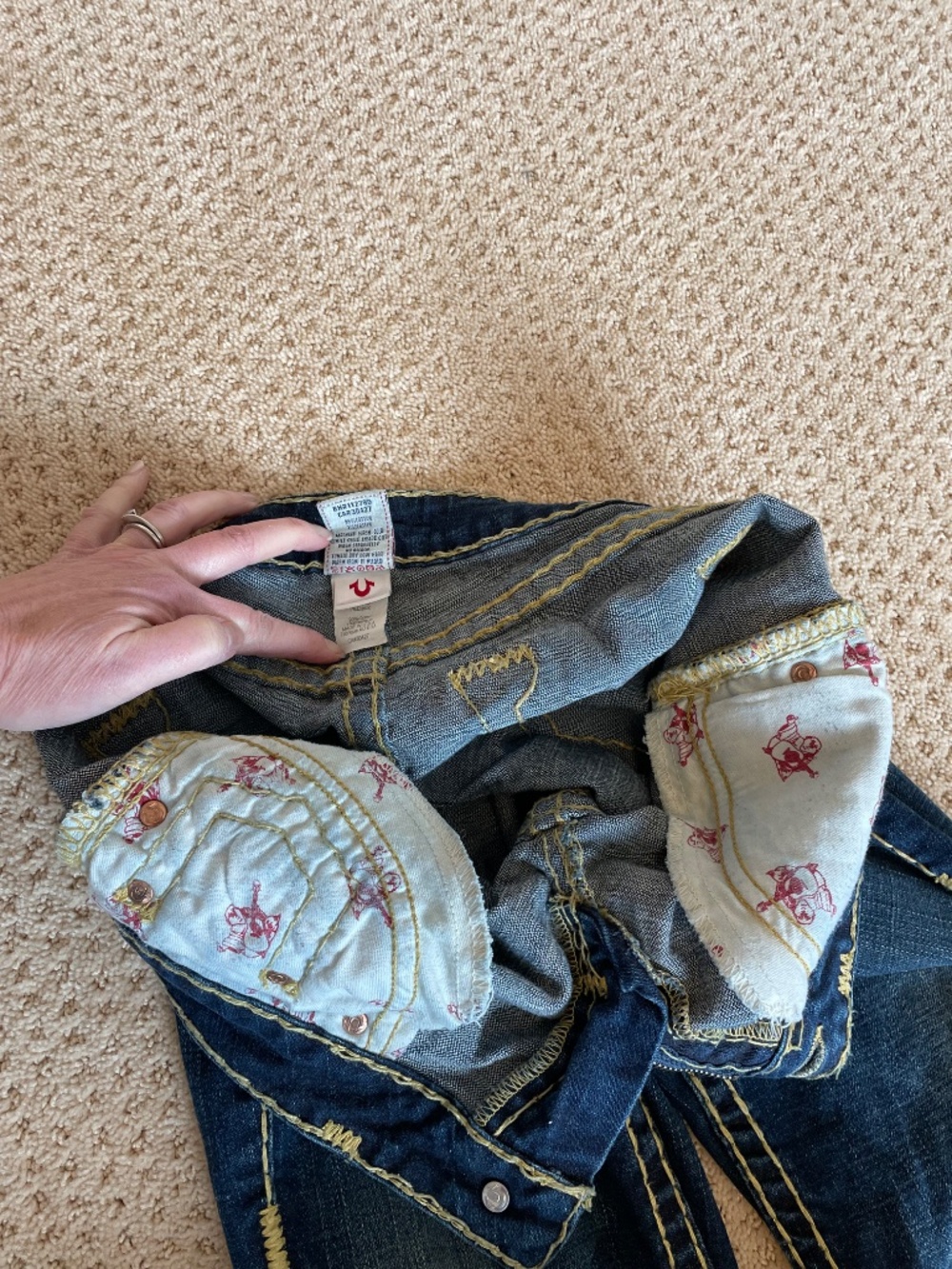 Vintage True Religion Julie Big T Super Skinny Jeans size 27 USA - Y2K Style - Picture 7 of 9